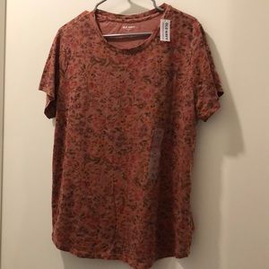 NWT Old Navy Pink Floral Shirt (Size XL)